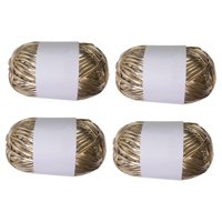 Bothyi - 4 Piezas De Hilo De Camiseta Metalizado Para Proyectos De Manualidades De Cestas De Bolsos De Bricolaje En Rosa Dorado