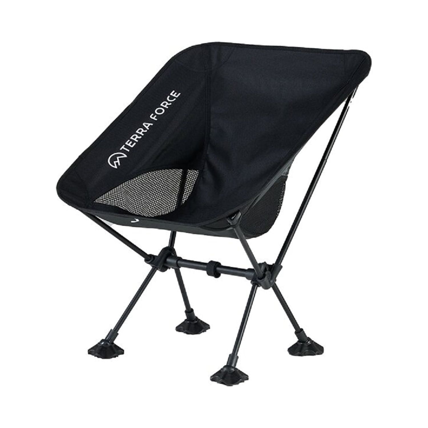 Terra Force - Silla Plegable Camping Ultra Portable Negro