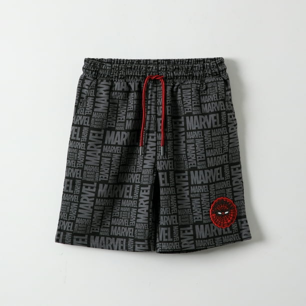 Short Niño Full Print Spiderman Negro Marvel