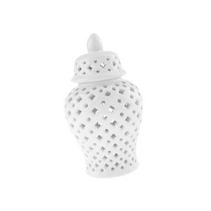 Magideal - Jarrón De Cerámica Tradicional Para Jengibre, Florero De Con Tapa, Adorno Oriental Para Sala De Estar, Hogar, Restaurante, Colección De Deco