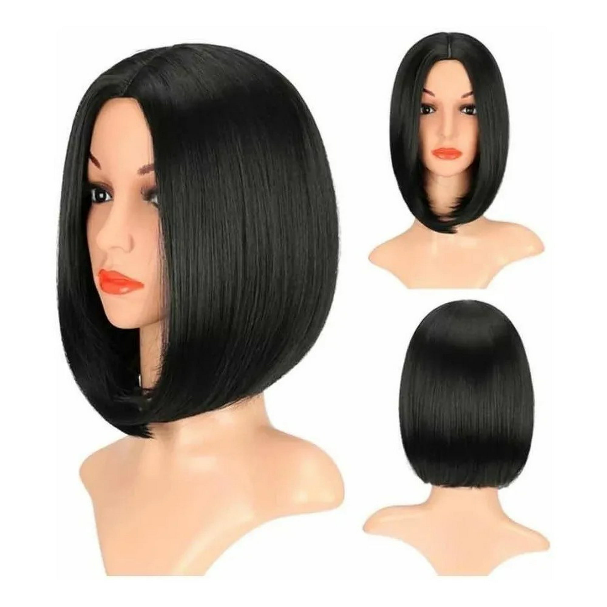 Genérica - Peluca Melena Tonos Muy Naturales Pelucas Mujer Dama Negro