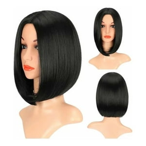 Genérica - Peluca Melena Tonos Muy Naturales Pelucas Mujer Dama Negro