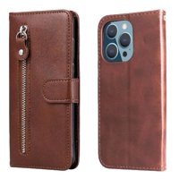 Gangxun - Funda Con Cremallera Para Iphone 12 Pro, Carcasa Cartera De Cuero Pu Con Soporte Y Tarjetero