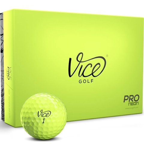 Pelotas De Golf Vice Golf Pro Neon Lima 1 Docena