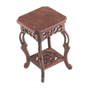 Ioensy - Stand De Planta De Mesa 8X8X13 Cm Soporte De Maceta De Flores Retro Para Plantillas Urnas De Jardín Marrón Profundo