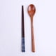 thumbnail image 5 of XmhyTop Juego de 2 Cenas de Madera Tableware de Madera Natural, Incluye Bolsa de Almacenamiento,Azul Blanco, 5 of 5