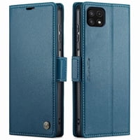 Caseme Tipo Cartera Samsung Galaxy A22 5G Con Cierre Magnético, Rfid, Tarjetero, Soporte, Carga Inalámbrica