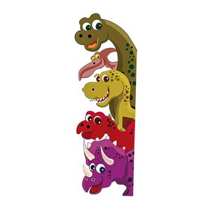 Magideal - Calcomanía De Dinosaurios Detrás De La Puerta, 11,8X35,4 Pulgadas, Pegatina Decorativa Colorida Extraíble Para Pared, Decoración De Pared Para Sala De Izquierda