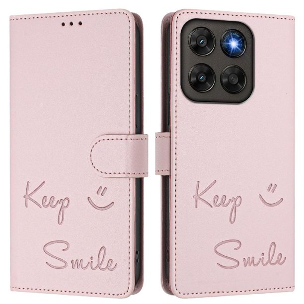 Funda Cartera para Motorola Moto G77 con Bloqueo RFID, Cierre Magnético y Ranuras Tarjetas Rosa