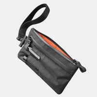 Xusx111 - Cartera De Cremallera Minimalista - Con Cartera De Titular De Tarjeta De Identificación De Bloqueo Con Cremallera Para Hombres Con Ranura De Herramientas Múltiples (Negro)