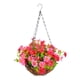 thumbnail image 2 of Cesta De Flores Artificiales Colgantes Decoración Planta Colgante Para Césped Balcón Patio Rosa, 2 of 5