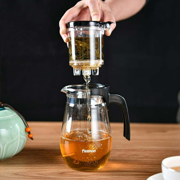 Tetera De Vidrio Con Infusor 900 Ml Gunfu - Fissman