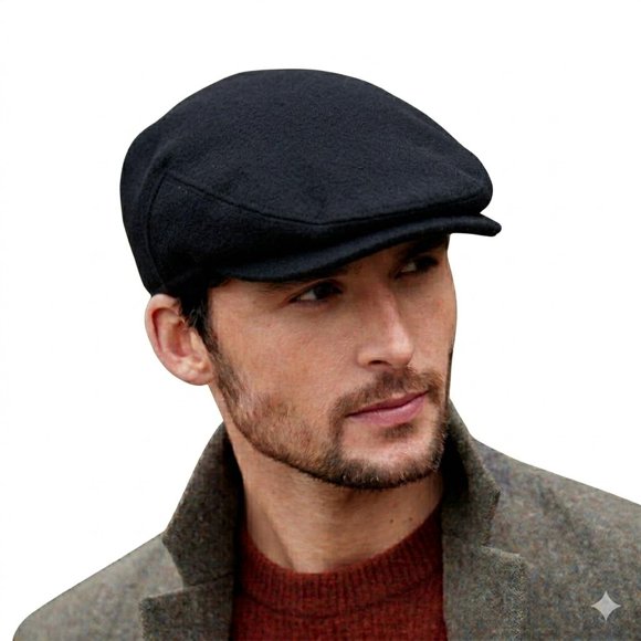 Gorro Biddy Murphy Negro de Lana Irlandesa - Talla M - Hecho en Irlanda