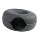 thumbnail image 2 of Túnel De Fieltro Para Gatos Cama Cueva Extraíble Fácil De Llevar Con Cremallera Gris Oscuro, 2 of 5