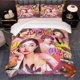 thumbnail image 1 of 3pcs Dreamy Music Memories & Chyart Theme Print Exquisite Pattern Bedding Set with Duvet Cover and Pillowcases, 1 of 5