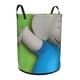 thumbnail image 2 of Babar Cesta de lavandería de gran capacidad redonda con asa, bolsa para ropa sucia plegable, almacenamiento para dormitorio, baño y lavadero 44x35 cm, 2 of 6