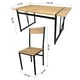 thumbnail image 3 of Comedor Mesa 75x80x150 6 Sillas Metal Madera, 3 of 6
