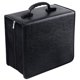 thumbnail image 1 of Funda para CD Bivisen con capacidad para 400 DVD, piel negra, 1 of 7