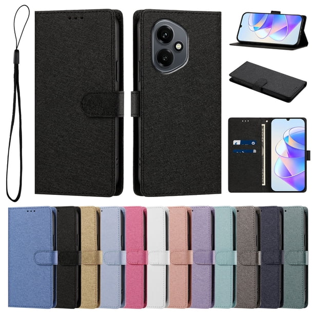 Cartera Funda para Honor 400 Carga Inalámbrica, Negro