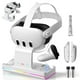 thumbnail image 1 of Estación de carga de auriculares VR - para Meta Quest 3, base de carga rápida USB-C con luz RGB, incluye soporte de pantalla para auriculares y controladores, con 2 baterías recargables X 1800mAh, 1 of 9