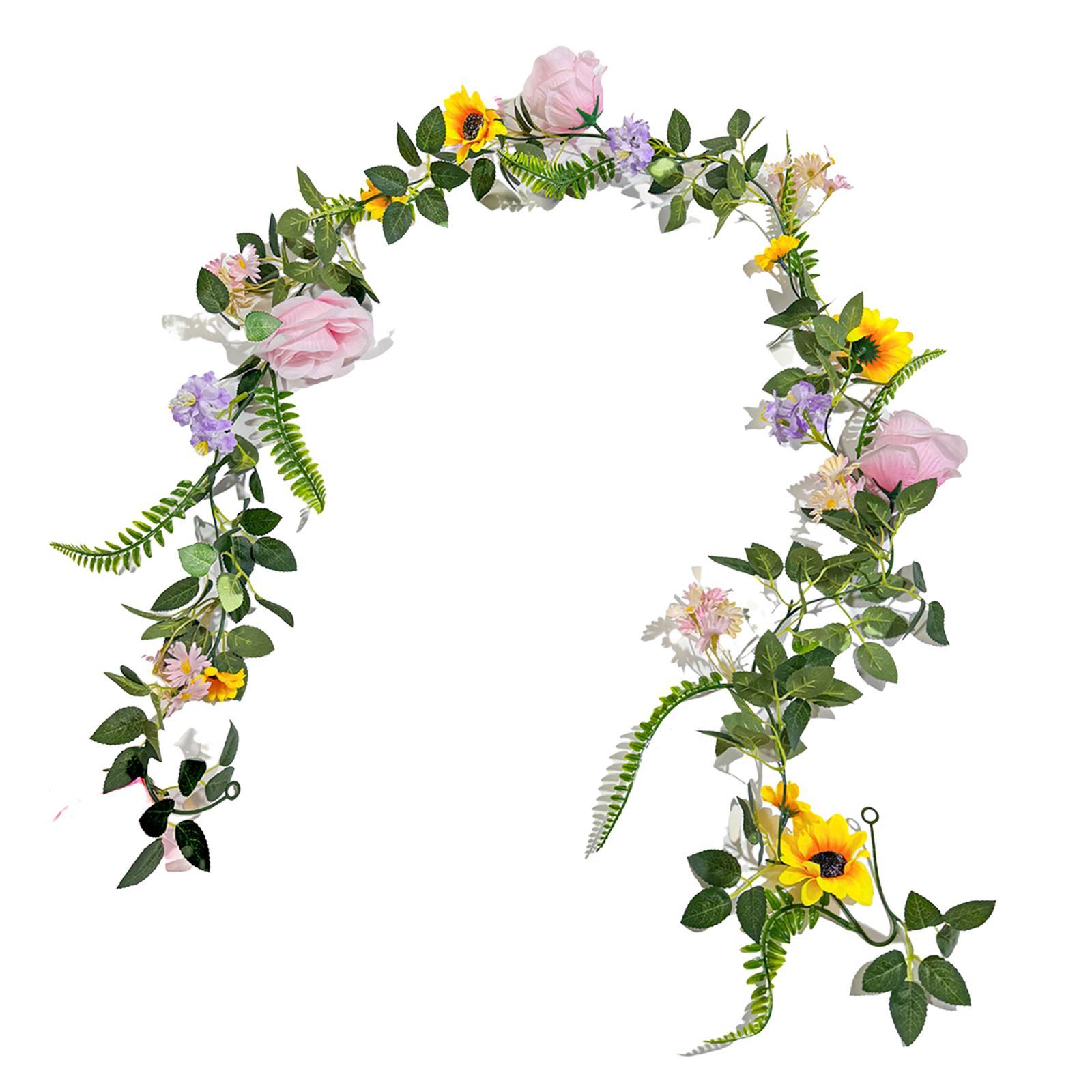 Magideal - Guirnalda De Rosas Artificiales, Decoraciones De Vid De Rosas, Guirnalda De Rosas Florales, Guirnalda Verde De Simulación Para Celebración, Fiesta,