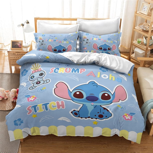 Stitch Bedding Set Children Duvet Cover Sets Pillowcases Cartoon Bedding Sets Bedspread Coverlet Sets Boy Girl Gift
