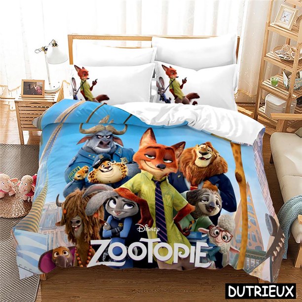 Zootopia Zootropolis Cartoon Duvet Cover Set Queen King Size 3d Bedding Set Quilt Cover With Pillowcase Set Home Textile Bed Sheets