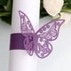 thumbnail image 4 of 100 anillos de servilletas de papel con forma de mariposa para bodas, fiestas, decoración de mesas, restaurante, anillo de papel con mariposa calado., 4 of 8