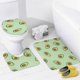 thumbnail image 4 of Aguacate-theme 4-Piece Shower Curtain Set with Rugs, Waterproof Bathroom Decor Set Includes Bath Mat, U-Shaped Rug, Toilet Lid Cover and Curtain with Hooks, 4 of 6