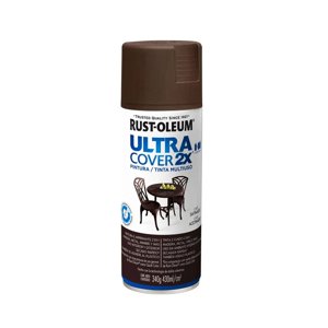 Rust-Oleum - Pintura En Spray Ultra Cover 2X Multiuso Café Satinado 340 G