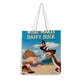 thumbnail image 1 of Daffy Duck Bolso de tela con estampado de lienzo para mujer, bolsa de compras reutilizable y estética, con cremallera interior, regalo para mujer,40*40cm., 1 of 6