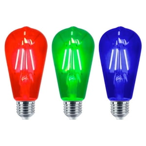 Gen - 3X Ampolleta Led Vintage Color Fiesta Luz Colores Retro Decoracion Multicolor