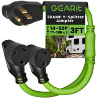 Cable De Alimentación Gearit Divisor En Y 14-50P A Tt-30R De 91 Cm