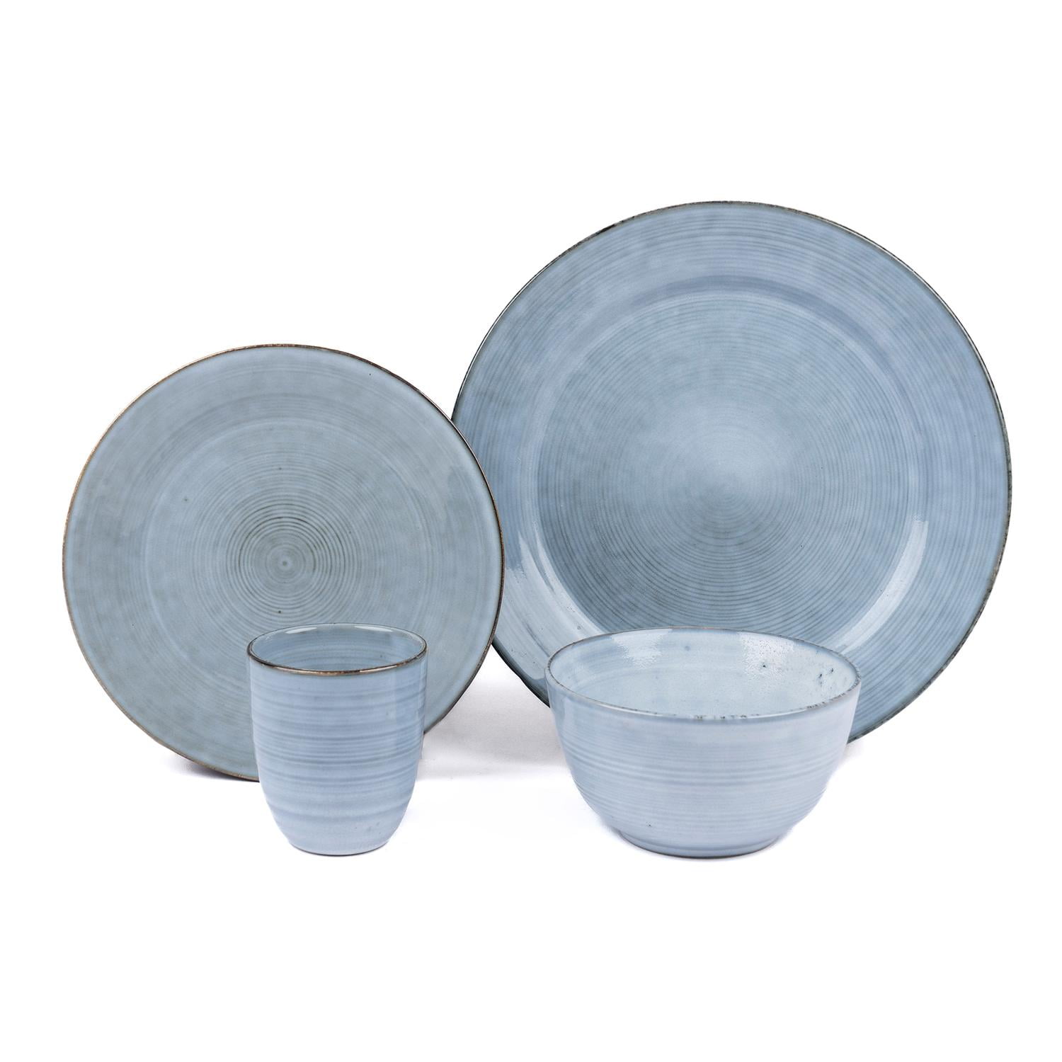 Juego De Loza 16 Pcs Cerámica Amalfi Simplit Blanco