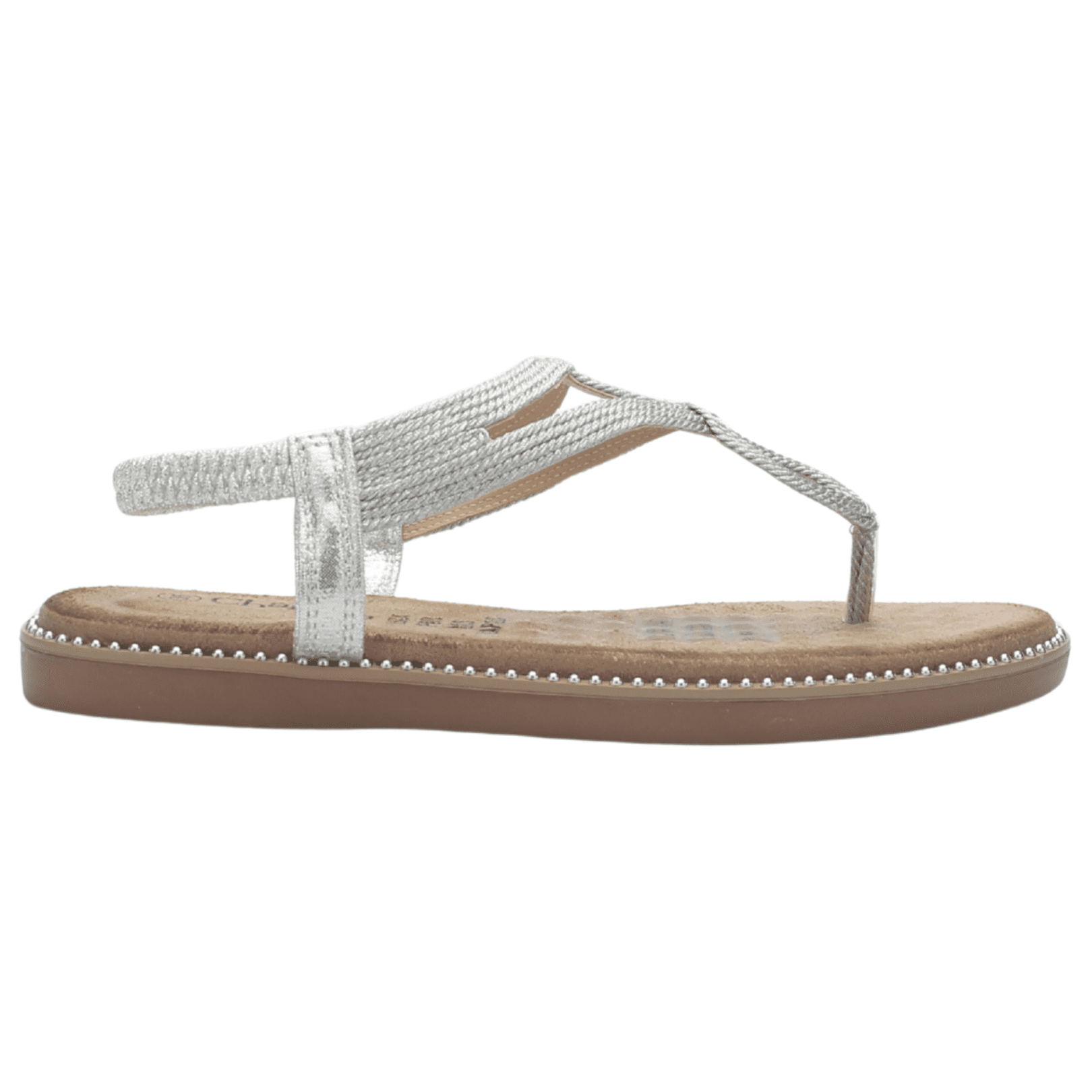 Sandalia De Mujer De Color Plateado Casual Chalada Angui-1
