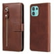 thumbnail image 1 of Funda con Cremallera para Motorola Edge 20 Lite, Carcasa Cartera de Cuero PU con Soporte y Tarjetero, 1 of 6