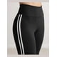 thumbnail image 3 of Pantalón Flare Mujer Negro Franjas Laterales Tiro Alto, 3 of 4