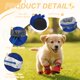 thumbnail image 3 of Uxcell Zapatos para Perros, Botas para Perros, Protector de Patas con Suela Antideslizante de Invierno con Correa Reflectante Impermeable Suave, (4 Piezas, Oxford, Tamaño 3, Azul), 3 of 7