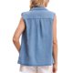 thumbnail image 3 of INSPIRE CHIC Camisa de Jean sin Mangas para Mujer con Botones y Cuello, Blusa de Mezclilla con Bolsillos 2XL Azul Cielo, 3 of 6