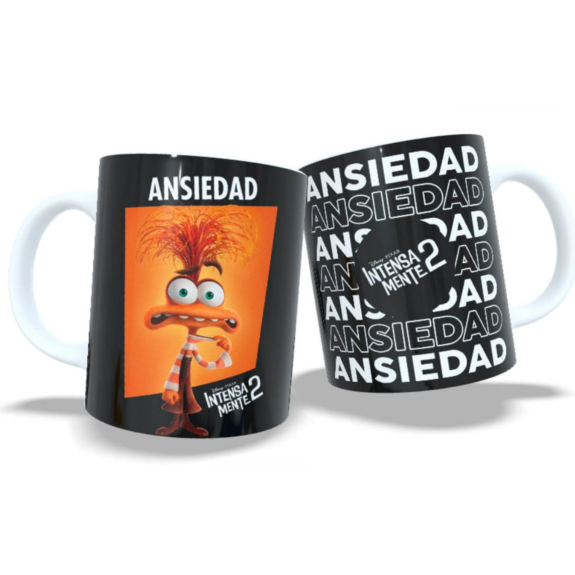 Arumistorechile - Tazon Taza Colección Intensamente 2 Ansiedad Negro
