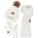 thumbnail image 1 of Set de Gorro, Guantes y Bufanda de Invierno Remifa para Niños y Niñas - Blanco, 1 of 9