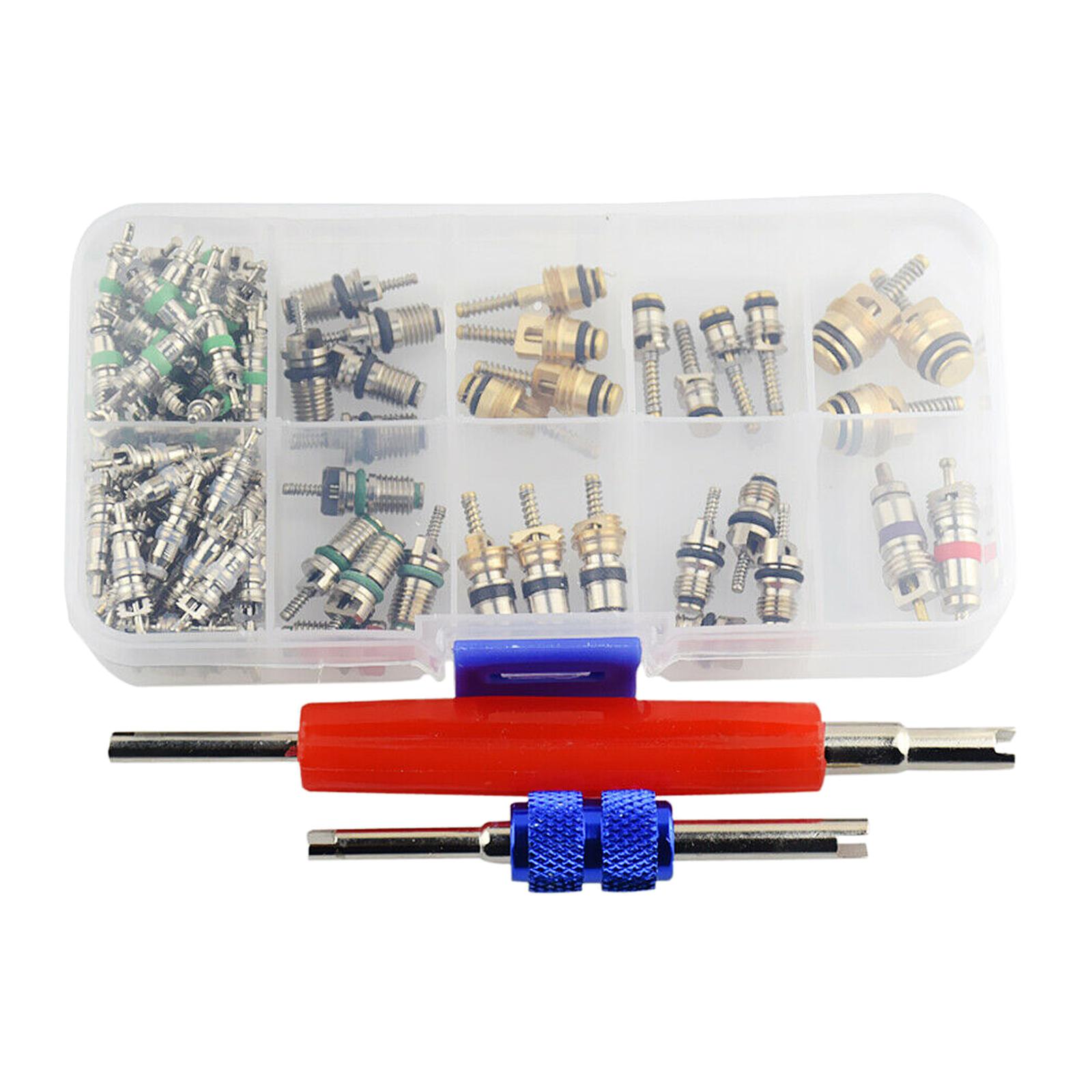 Magideal - Núcleo De Válvula De Aire Acondicionado De Coche Con Herramientas De Extracción R12, Repuesto Fácil De Instalar, Juego Surtido Duradero De Piezas De