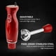 thumbnail image 2 of Batidora de mano OVENTE Immersion 300W, 2 velocidades, acero inoxidable, color rojo, 2 of 9