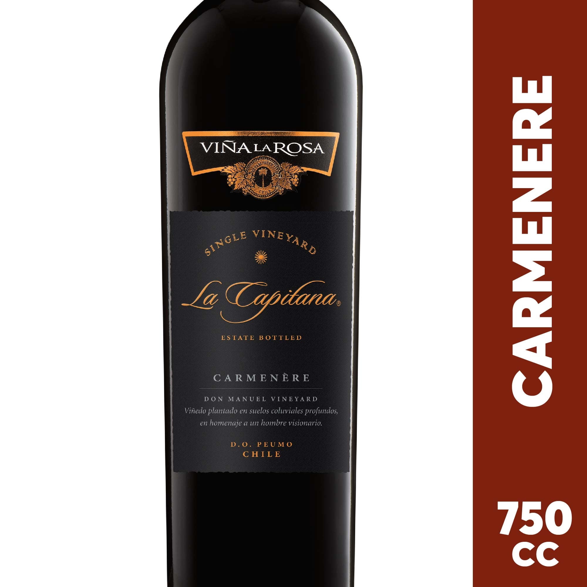 Vino Tinto Carmenere Single Vineyard Reserva 14° Botella 750 ml Viña La Rosa