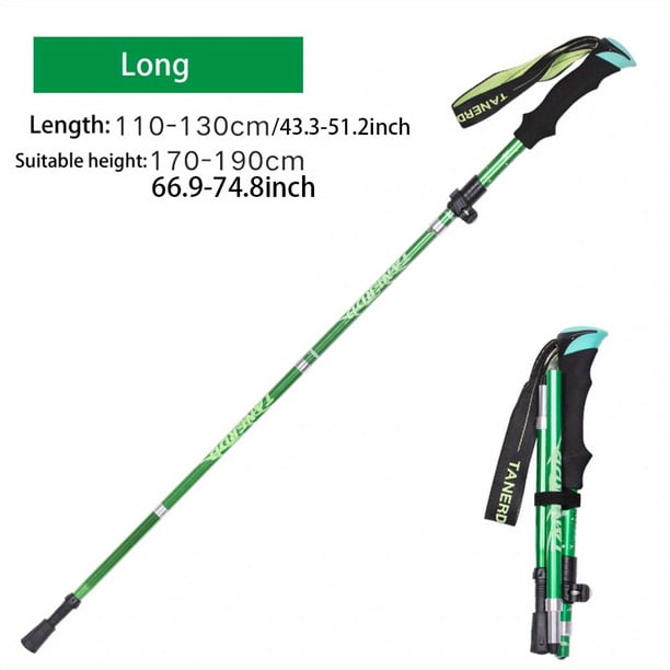 Experience the Nordic Style with our Lightweight and Sturdy 5-Section Telescopic Trekking Pole - Your Perfect Walking Stick for Outdoor Activities