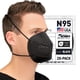 thumbnail image 1 of Máscara N95 AccuMed BNX negra certificada por NIOSH, paquete de 20 unidades, fabricada en EE. UU., 1 of 7