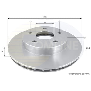 Disco Freno Para Auto Comline Adc2303V