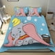 thumbnail image 1 of Dumbo Conjunto de sábanas temático, trío de piezas, cómodo y amigable con la piel, diseño único, regalo de decoración para el hogar para familiares, amigos y fans,173cm *218cm, 1 of 6