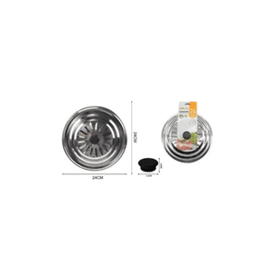 Genérico - Tapa De Acero Inox 24Cm