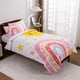 thumbnail image 4 of Lightwe-ight So-ft 3 Piece R-ainbow Comfort-er Set with 2 Pillo-w Covers Cartoon Lo-ve Hearts Suns -and Stars Bedding Set- for Girls Boy-s Kids Twin Dark Blue, 4 of 5